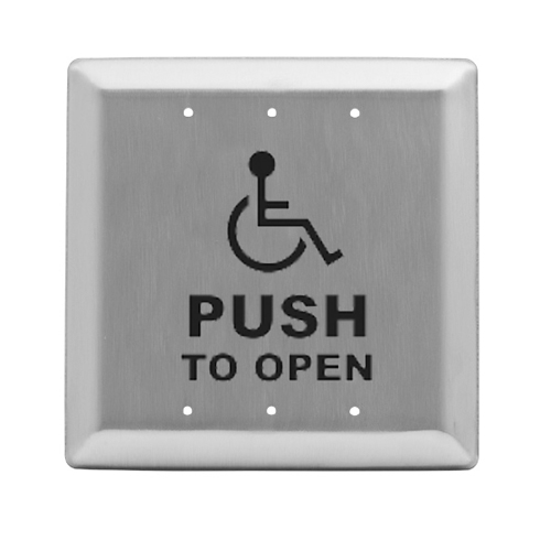 ACTIVE SWITCH 4 1/2 IN SQUARE WHEEL CHAIR LOGO PUSH TO OPEN - Push Buttons